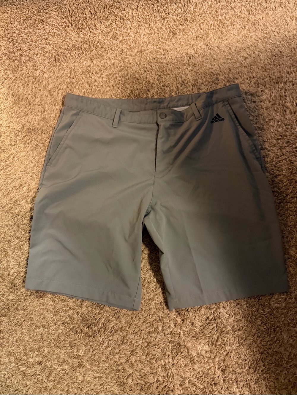 adidas Men's Light Gray Athletic Golf Shorts